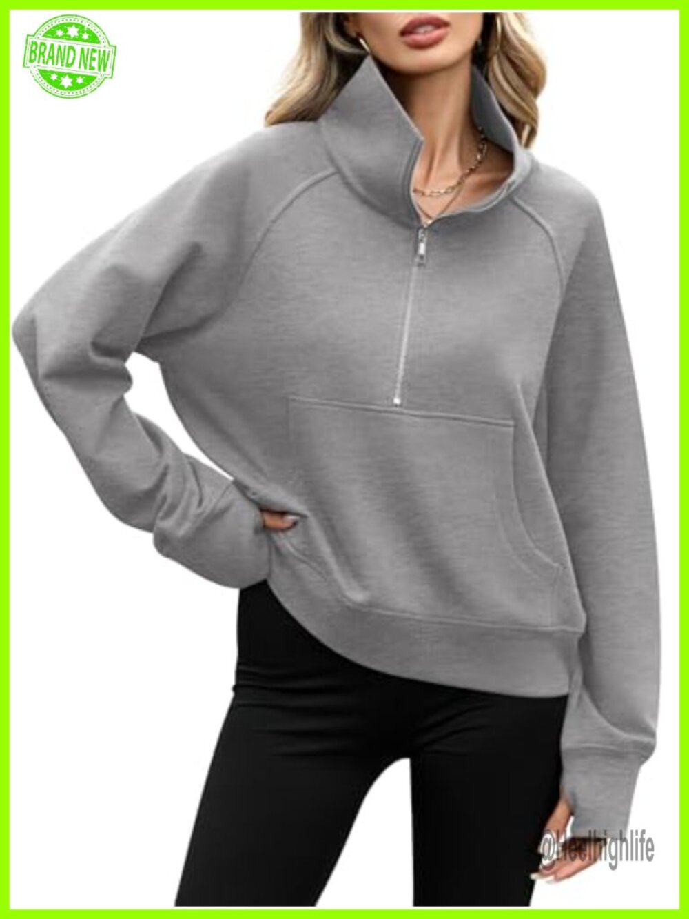 Half Zip Fleece Sweatshirt Raglan Long Sleeve Pullover Oversized Casual Fall